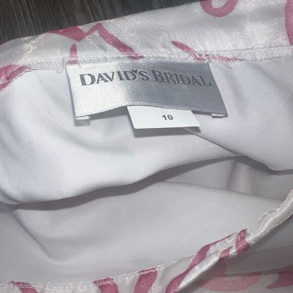 Organza maxi Skirt Women's A-Line Lined Modern-floral print Pink Davids Bridal s - Picture 5 of 5